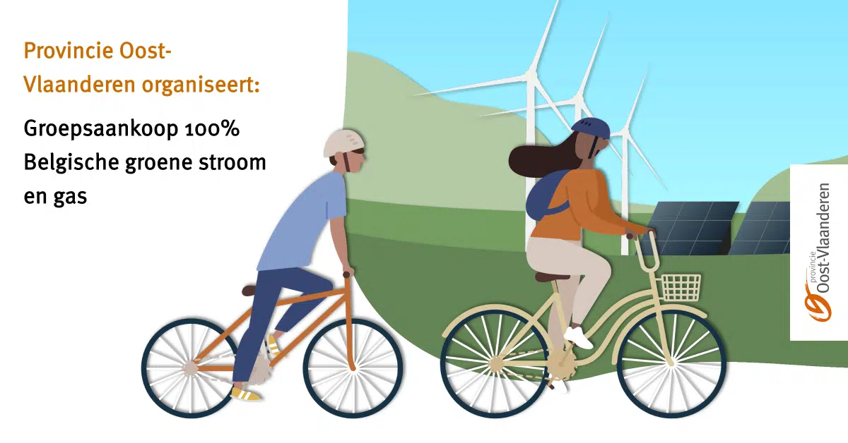 Provincie Oost-Vlaanderen organiseert: Groepsaankoop 100% Belgisch groene stroom en gas